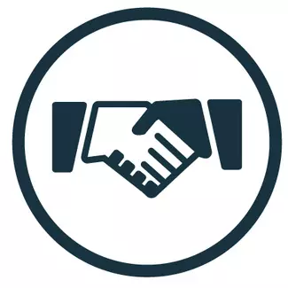 Icon mit Handshake