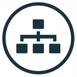 Icon mit Organigramm